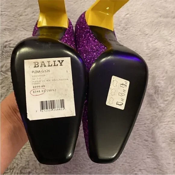 Bally Purple Glitter Women's Heels, US8 - Picture 8 of 11